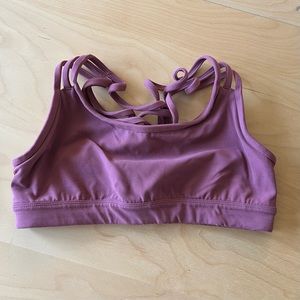 Athleta Sports Bra Pink / Mauve Sz Medium